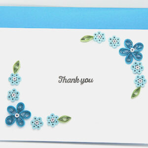 Blue Flower Thank You Card